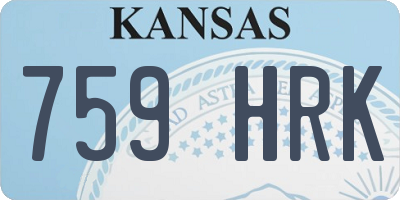 KS license plate 759HRK