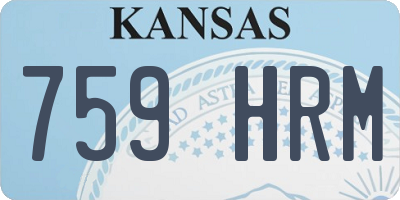 KS license plate 759HRM