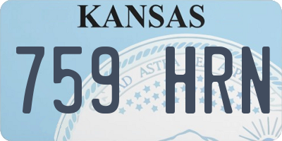 KS license plate 759HRN