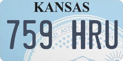 KS license plate 759HRU