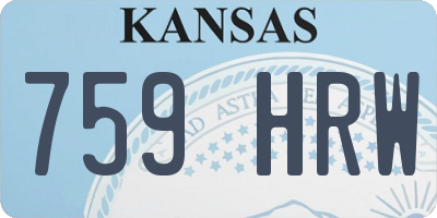 KS license plate 759HRW