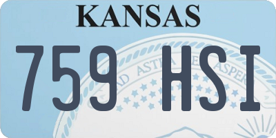 KS license plate 759HSI