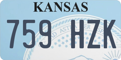 KS license plate 759HZK