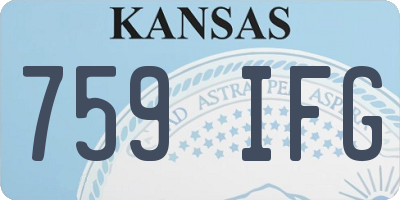 KS license plate 759IFG