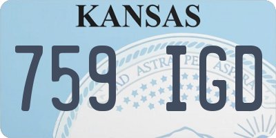 KS license plate 759IGD