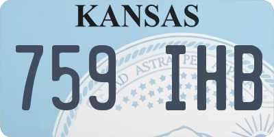 KS license plate 759IHB
