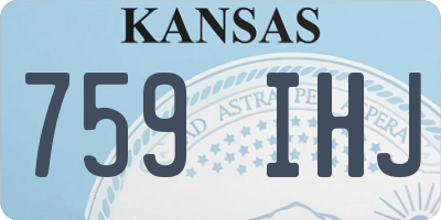 KS license plate 759IHJ