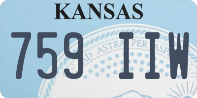 KS license plate 759IIW