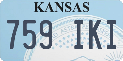 KS license plate 759IKI
