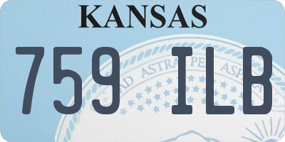 KS license plate 759ILB