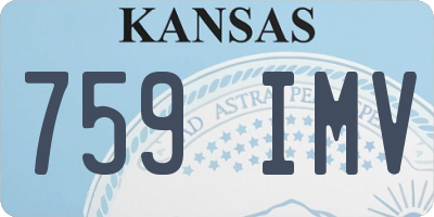 KS license plate 759IMV