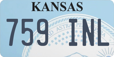 KS license plate 759INL