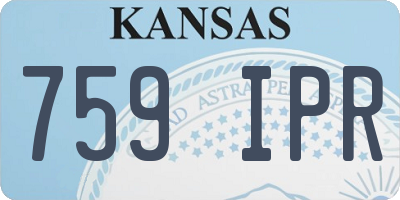 KS license plate 759IPR