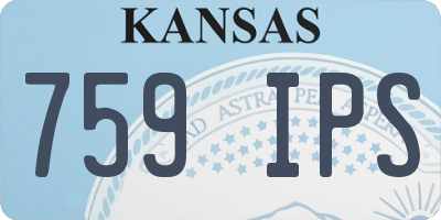 KS license plate 759IPS