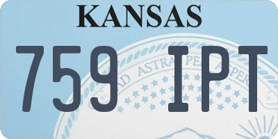 KS license plate 759IPT