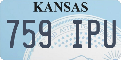 KS license plate 759IPU