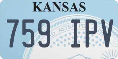 KS license plate 759IPV
