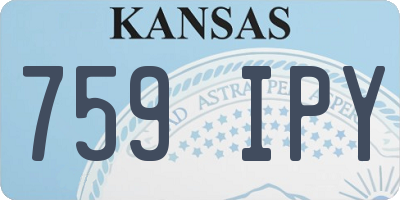 KS license plate 759IPY