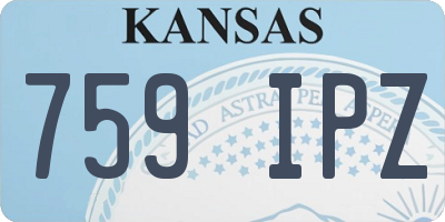 KS license plate 759IPZ