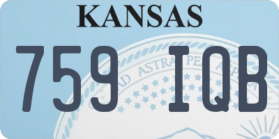 KS license plate 759IQB