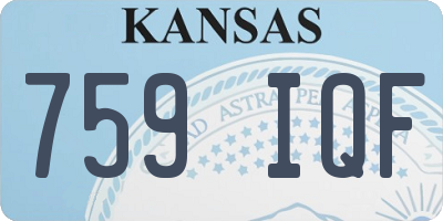 KS license plate 759IQF