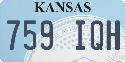 KS license plate 759IQH