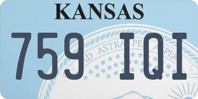 KS license plate 759IQI