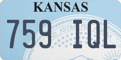 KS license plate 759IQL