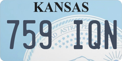 KS license plate 759IQN