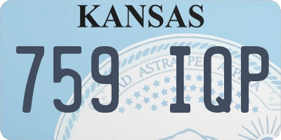 KS license plate 759IQP