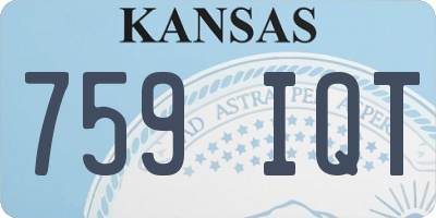 KS license plate 759IQT