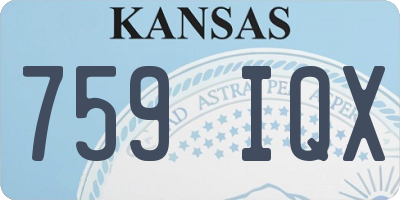 KS license plate 759IQX