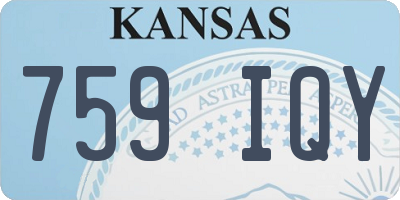 KS license plate 759IQY