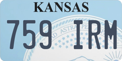 KS license plate 759IRM