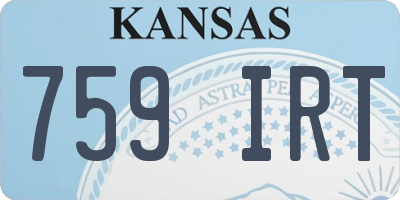 KS license plate 759IRT
