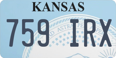 KS license plate 759IRX