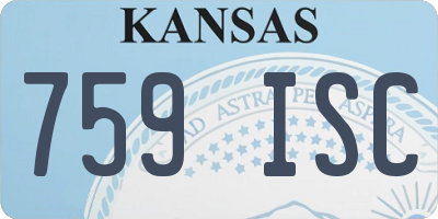 KS license plate 759ISC