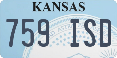 KS license plate 759ISD