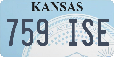KS license plate 759ISE