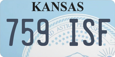 KS license plate 759ISF