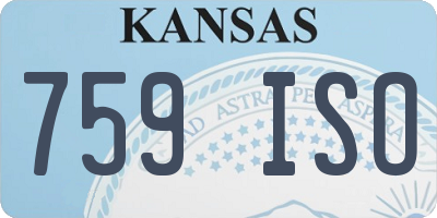 KS license plate 759ISO