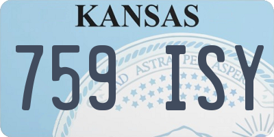 KS license plate 759ISY