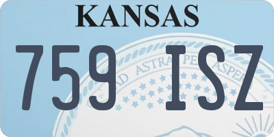KS license plate 759ISZ