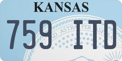 KS license plate 759ITD