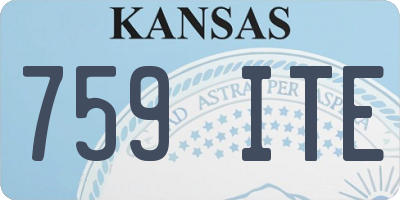 KS license plate 759ITE
