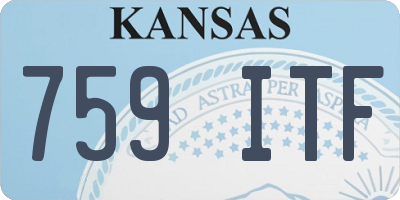 KS license plate 759ITF