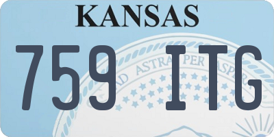 KS license plate 759ITG