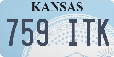 KS license plate 759ITK