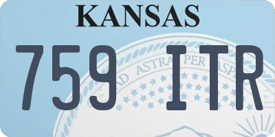 KS license plate 759ITR