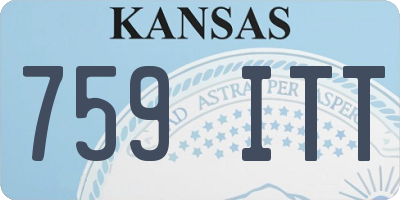 KS license plate 759ITT